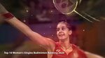 Top 10 Women's Singles Badminton Ranking 2020 - YouTube